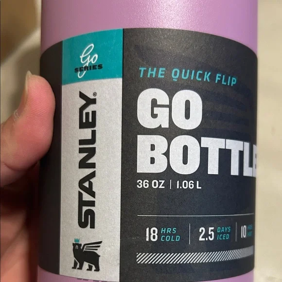 Stanley Pink and Silver Go Bottle - Picture 2 of 5